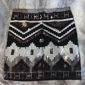 Express sequin skirt